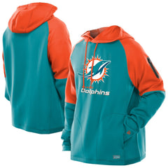Miami Dolphins Combine Authentic Color Block Raglan Pullover Hoodie | NFL Online