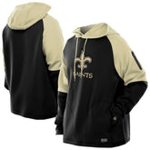 New Orleans Saints Combine Authentic Color Block Raglan Pullover Hoodie | NFL Discount