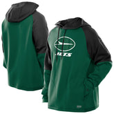New York Jets Combine Authentic Color Block Raglan Pullover Hoodie | NFL Outlet