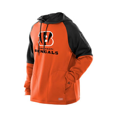 Cincinnati Bengals Combine Authentic Color Block Raglan Pullover Hoodie | NFL Discount