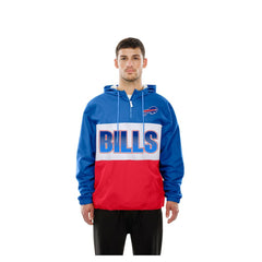Buffalo Bills Ripstop Quarter-Zip Hooded Windbreaker | NFL Outlet