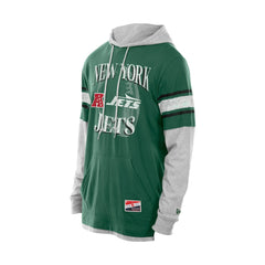 New York Jets Twofer Layered Long Sleeve Hoodie T-Shirt | NFL Discount
