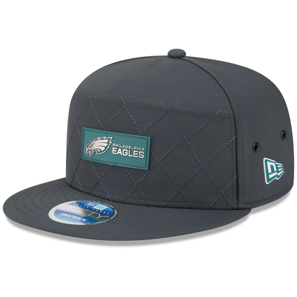 Philadelphia Eagles 2025 Sideline Cold Weather Split Panel 9FIFTY Snapback Hat | NFL Discount