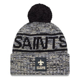 New Orleans Saints 2025 Sideline Cold Weather Cuffed Knit Hat with Pom | NFL Discount