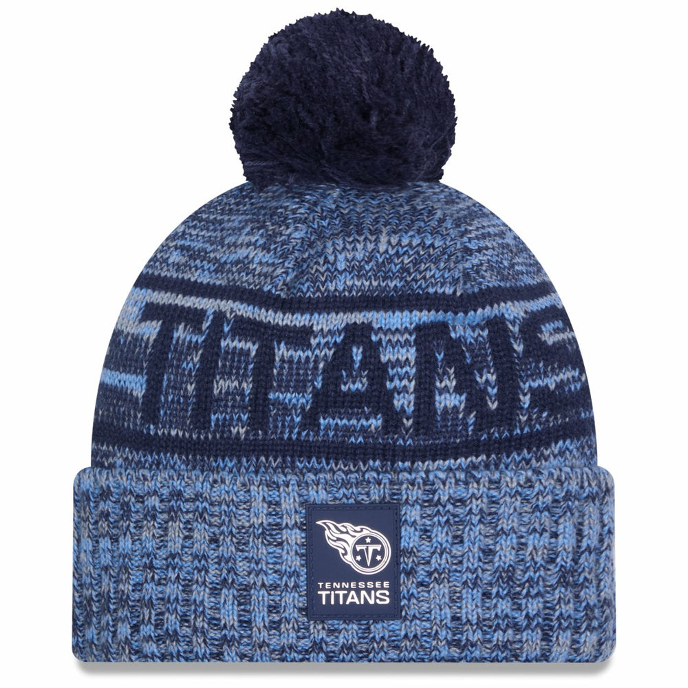 Tennessee Titans 2025 Sideline Cold Weather Cuffed Knit Hat with Pom | NFL On sale
