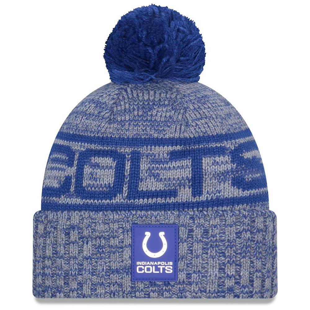 Indianapolis Colts 2025 Sideline Cold Weather Cuffed Knit Hat with Pom | NFL Online