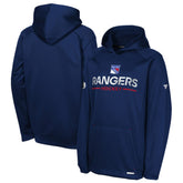 New York Rangers Fanatics Youth Authentic Pro Rink Raglan Hoodie - NHL Hoodies