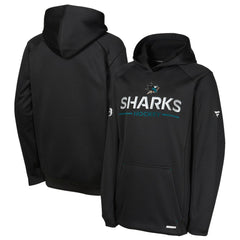 San Jose Sharks Fanatics Youth Authentic Pro Rink Raglan Hoodie - NHL Hoodies