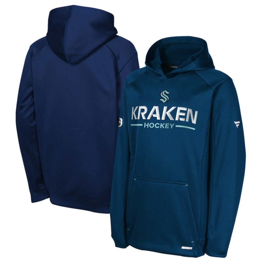 Seattle Kraken Fanatics Youth Authentic Pro Rink Raglan Hoodie - NHL Hoodies