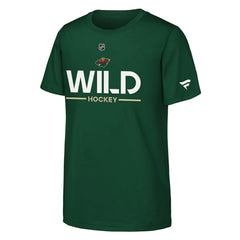 Minnesota Wild Fanatics Youth Authentic Pro Wordmark T-Shirt - NHL T-shirts