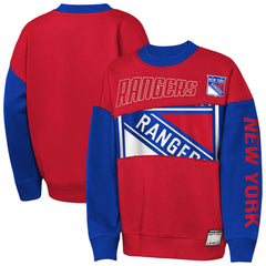 New York Rangers Outerstuff Youth Impact Player Sweatshirt - NHL Sweatshirts