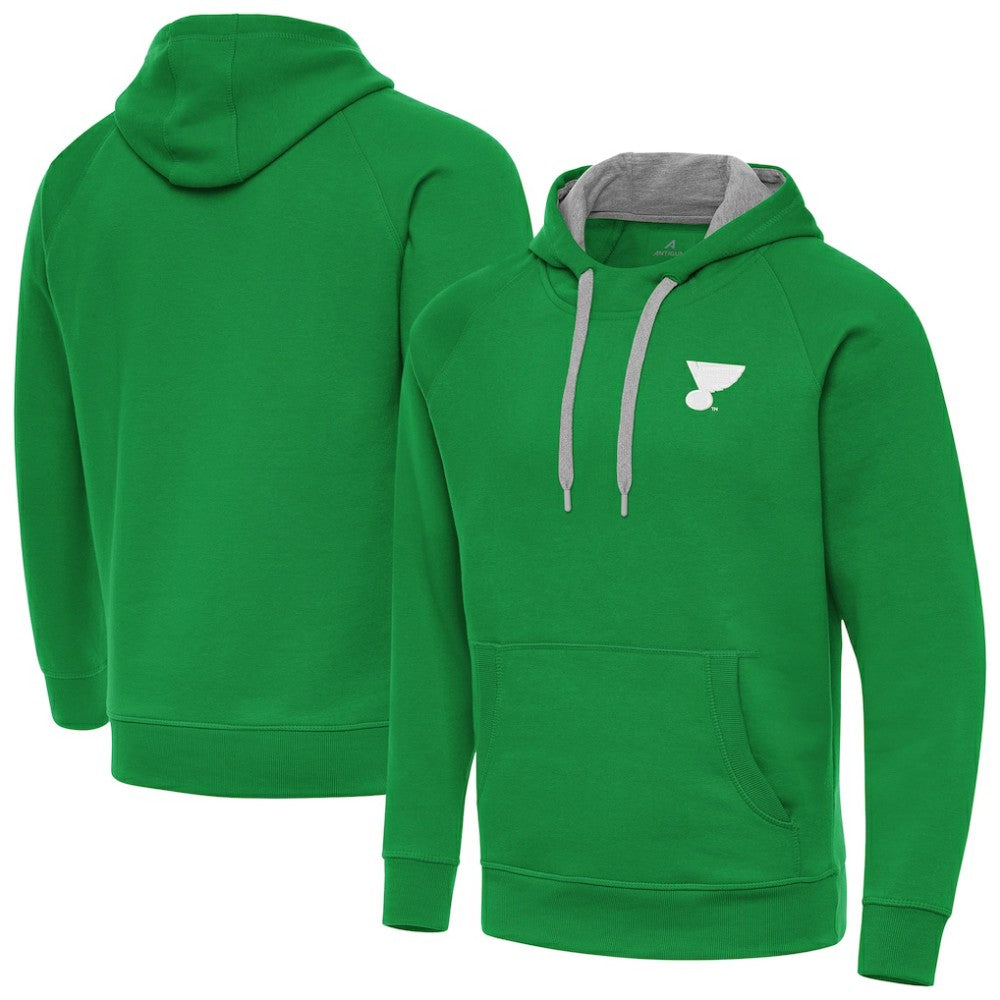 St. Louis Blues Antigua St. Patrick's Day Victory Pullover Hoodie - NHL Hoodies