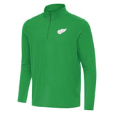 Detroit Red Wings Antigua St. Patrick Intent Quarter-Zip Pullover Top - NHL Pullover