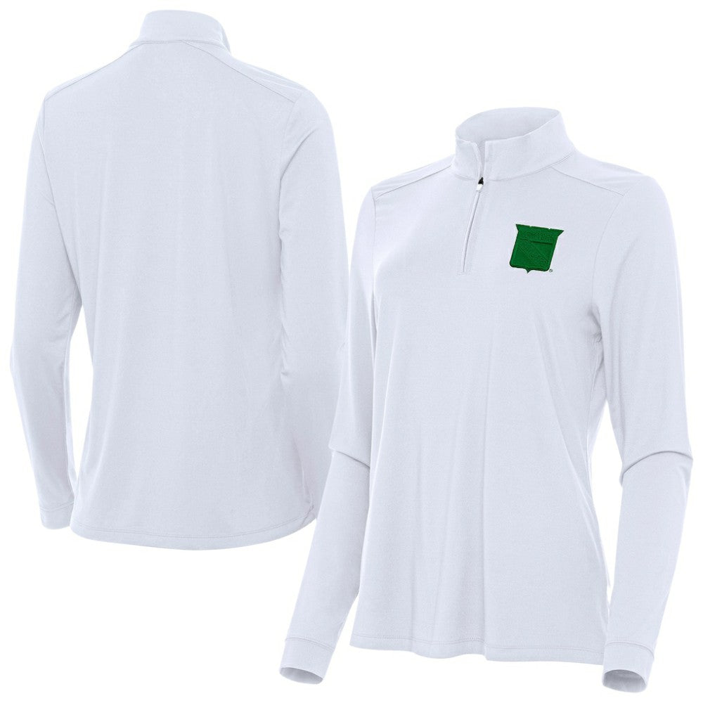 New York Rangers Antigua Women's St. Patrick's Day Intent Quarter-Zip Performance Pullover - NHL Pullover