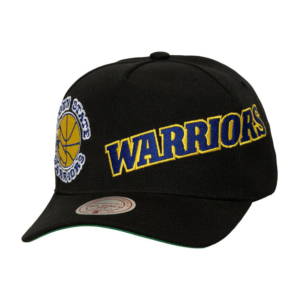 Black Golden State Warriors Busted Logo Wordmark Wrap-Around Pro Pinch Adjustable Hat sale | NBA