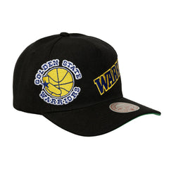 Black Golden State Warriors Busted Logo Wordmark Wrap-Around Pro Pinch Adjustable Hat sale | NBA