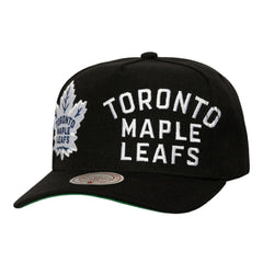 Toronto Maple Leafs Mitchell & Ness Busted Logo Wordmark Wrap-Around Pro Pinch Adjustable Hat - NHL Hats