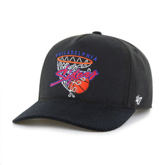 Black Philadelphia 76ers '47 Nothing But Net Hitch Adjustable Hat | NBA