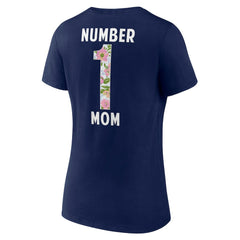 Dallas Cowboys Women's Floral Number 1 Mom V-Neck T-Shirt | NFL Sale