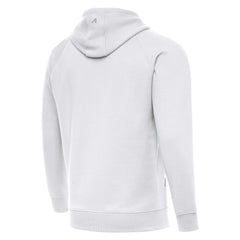White New York Knicks Antigua St. Patrick's Day Victory Raglan Pullover Hoodie | NBA