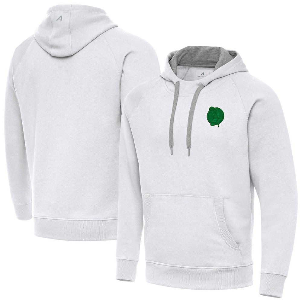 White Boston Celtics Antigua St. Patrick's Day Victory Raglan Pullover Hoodie | NBA