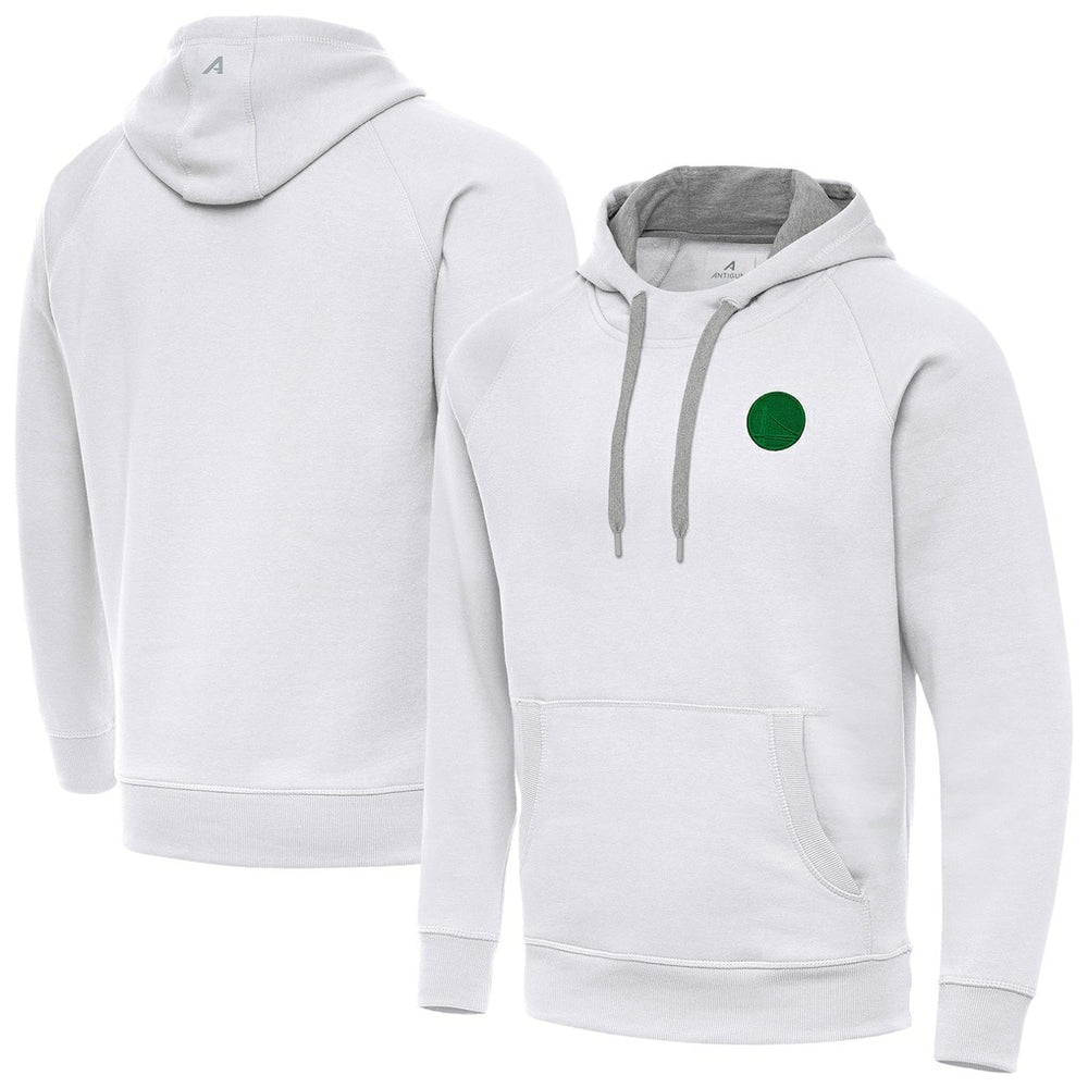 White Golden State Warriors Antigua St. Patrick's Day Victory Raglan Pullover Hoodie sale | NBA