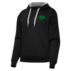 Black New York Knicks Antigua Women's St. Patrick's Day Victory Pullover Hoodie | NBA