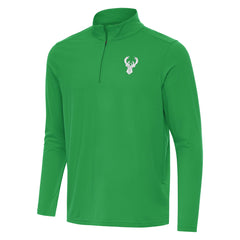 Kelly Green Milwaukee Bucks Antigua St. Patrick's Day Intent Quarter-Zip Jacket | NBA