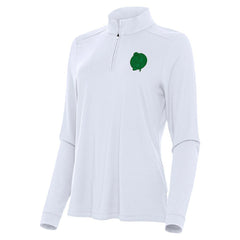 White Boston Celtics Antigua Women's St. Patrick's Day Intent Quarter-Zip Top | NBA