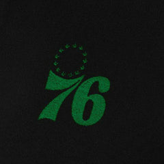 Black Philadelphia 76ers Antigua Women's St. Patrick's Day Intent Quarter-Zip Top | NBA