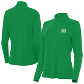 Kelly Green Philadelphia 76ers Antigua Women's St. Patrick's Day Intent Quarter-Zip Top | NBA