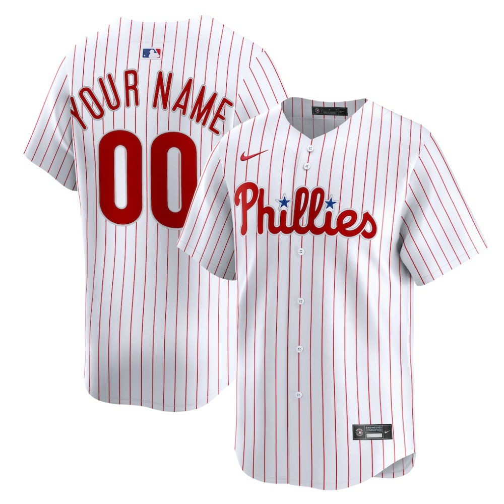 Philadelphia Phillies Nike Home Limited Custom Jersey - MLB Jerseys