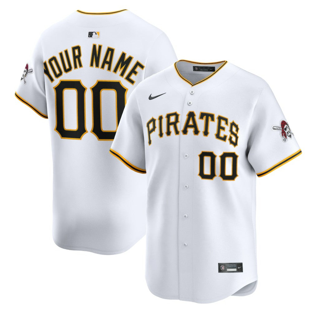 Pittsburgh Pirates Nike Home Limited Custom Jersey - MLB Jerseys