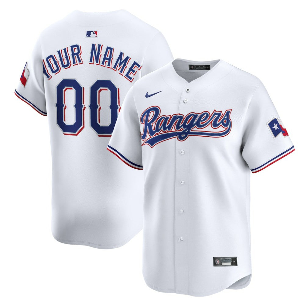 Texas Rangers Nike Home Limited Custom Jersey - MLB Jerseys