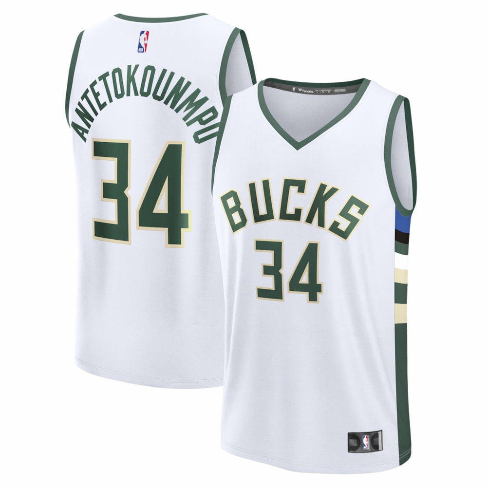White Giannis Antetokounmpo Milwaukee Bucks Fast Break Replica Player Jersey | NBA