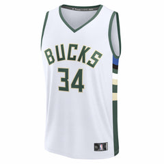 White Giannis Antetokounmpo Milwaukee Bucks Fast Break Replica Player Jersey | NBA