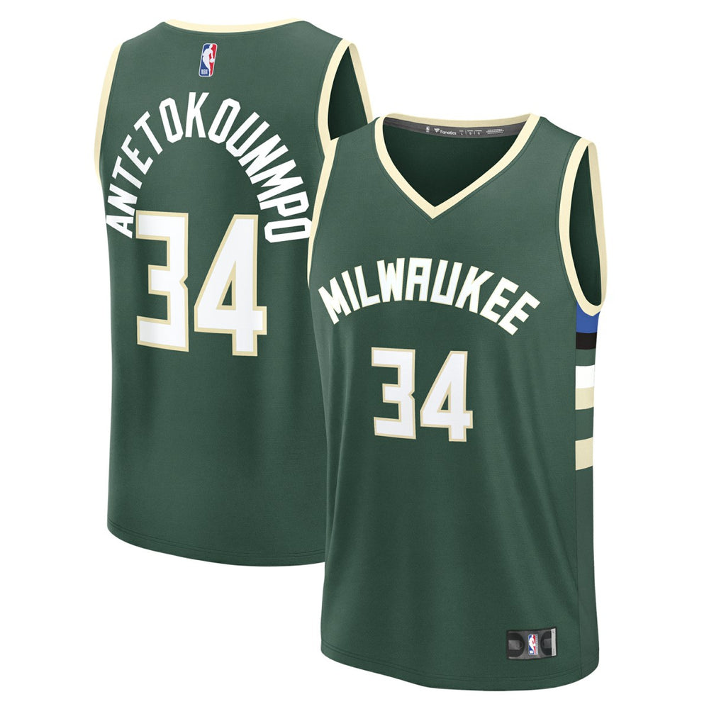 Hunter Green Giannis Antetokounmpo Milwaukee Bucks Youth Fast Break Replica Player Jersey | NBA