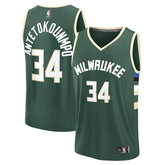 Hunter Green Giannis Antetokounmpo Milwaukee Bucks Youth Fast Break Replica Player Jersey | NBA