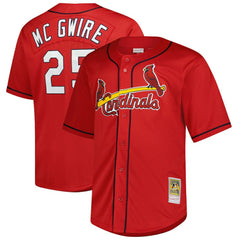 Mark McGwire St. Louis Cardinals Mitchell & Ness Big & Tall Cooperstown Mesh Batting Practice Jersey - MLB Jerseys