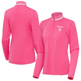New York Yankees Antigua Women's Spring Training Palmetto Quarter-Zip Top - MLB Tops