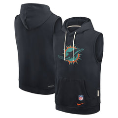 Miami Dolphins 2025 Rivalries Collection Standard Issue Sideline Dri-FIT Sleeveless Hoodie | NFL Sale