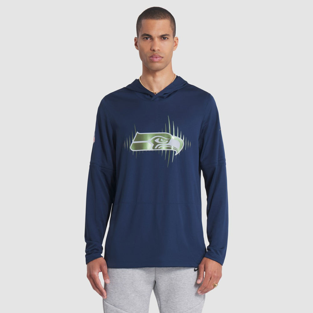 Seattle Seahawks 2025 Rivalries Collection Sideline Dri-FIT Long Sleeve Hoodie T-Shirt | NFL Sale