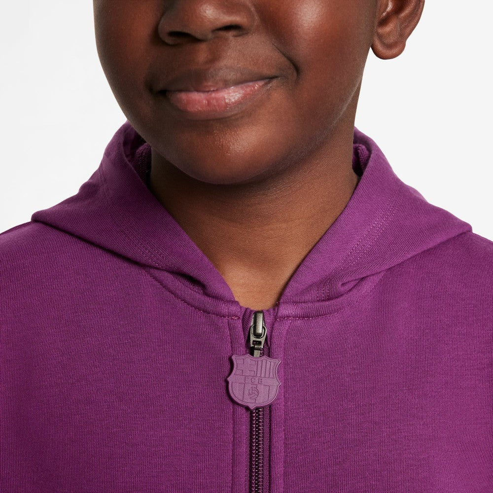 Barcelona Youth 2025/26 Club Full-Zip Hoodie on sale - Purple