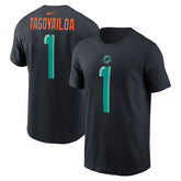 Miami Dolphins Tua Tagovailoa 2025 Rivalries Collection Player Name & Number T-Shirt | NFL Discount