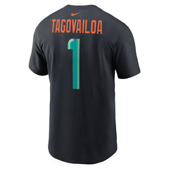 Miami Dolphins Tua Tagovailoa 2025 Rivalries Collection Player Name & Number T-Shirt | NFL Discount