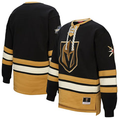 Vegas Golden Knights Mitchell & Ness Women's Heritage Lace-Up Pullover Sweatshirt - NHL Sweatshirts
