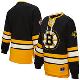 Boston Bruins Mitchell & Ness Women's Heritage Lace-Up Pullover Sweatshirt - NHL Sweatshirts