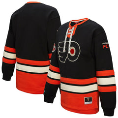 Philadelphia Flyers Mitchell & Ness Women's Heritage Lace-Up Pullover Sweatshirt - NHL Sweatshirts