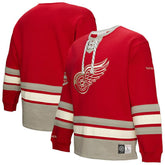 Detroit Red Wings Heritage Lace-Up Pullover Sweatshirt - NHL Sweatshirts