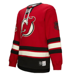 New Jersey Devils Heritage Lace-Up Pullover Sweatshirt - NHL Sweatshirts